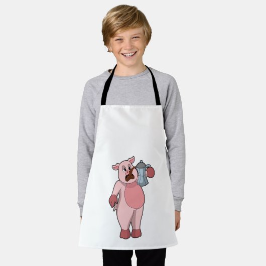 Varkens met koffie schort (Gedragen)