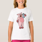 Varkens met koffie t-shirt (Voorkant)