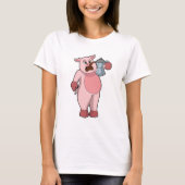 Varkens met koffie t-shirt (Voorkant)