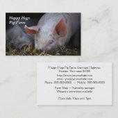 Varkens met langwerpige oren die in stro snuffelen visitekaartje (Voorkant / Achterkant)