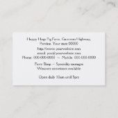 Varkens met langwerpige oren die in stro snuffelen visitekaartje (Achterkant)