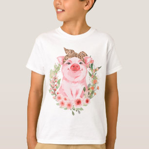Varkens met looppasklare hoofdband, aanjager T-kla T-shirt