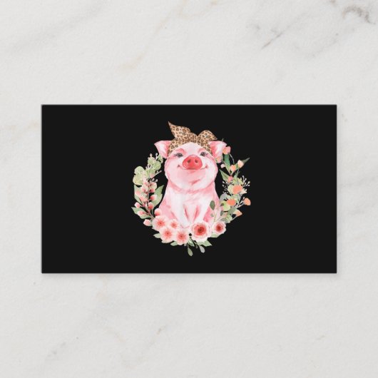 Varkens met luipaard visitekaartje (Voorkant)