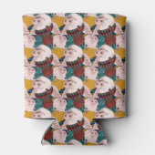 Varkens met Petten patroon Blikjeskoeler (Achterkant)