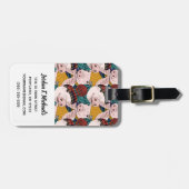 Varkens met Petten patroon | Jouw namen toevoegen Bagagelabel (Voorkant horizontaal)