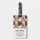 Varkens met Petten patroon | Jouw namen toevoegen Bagagelabel (Achterkant verticaal)