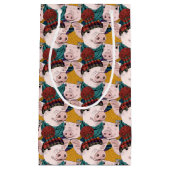 Varkens met Petten patroon Klein Cadeauzakje (Voorkant)