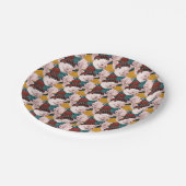 Varkens met Petten patroon Papieren Bordje (Gekanteld)