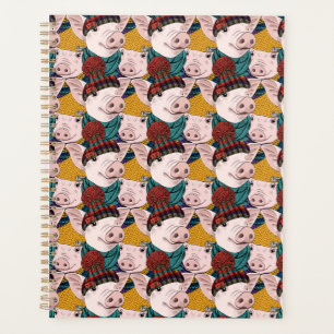 Varkens met Petten patroon Planner