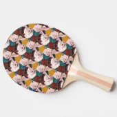 Varkens met Petten patroon Tafeltennisbatje (Zijkant)