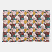 Varkens met Petten patroon Theedoek (Horizontaal)
