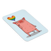 Varkens met regenboogballon magneet (Rechterzijde)