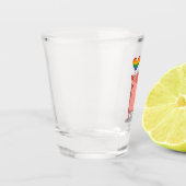 Varkens met regenboogballon shot glas (Links)