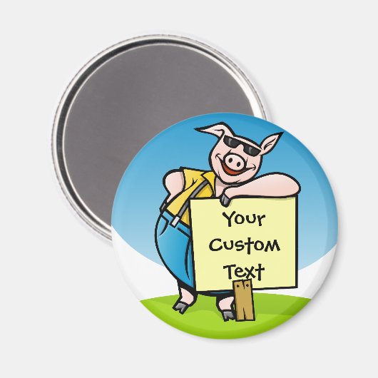 Varkens met teken magneet (Voorkant / Achterkant)