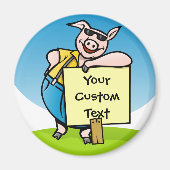 Varkens met teken magneet (Voorkant)