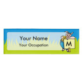Varkens met teken naambadge (Voorkant)