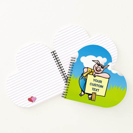 Varkens met teken notitieboek (Binnen)