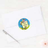 Varkens met teken ronde sticker (Envelop)