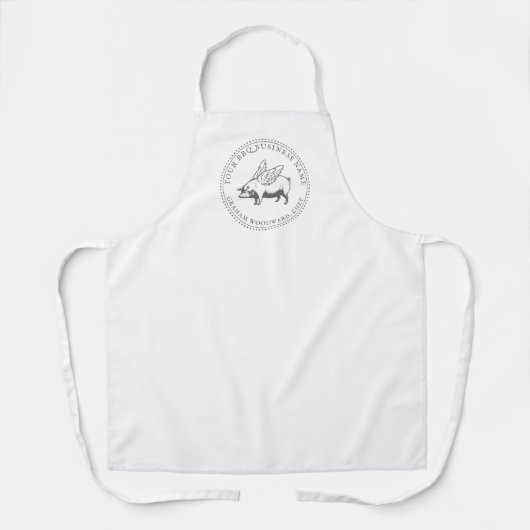 Varkens met Wings BBQ Barbecue Schort (Voorkant)