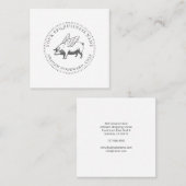 Varkens met Wings BBQ Barbecue Vierkante Visitekaartje (Voorkant / Achterkant)