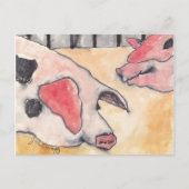 Varkens op de provinciale beurs briefkaart (Voorkant)