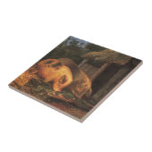 Varkens op een dalg (landbouwhuisdieren) tegeltje (Zijkant)