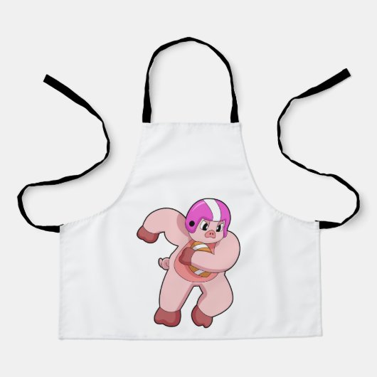 Varkens op Football Sport Schort (Voorkant)