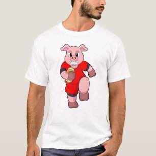 Varkens op Football Sport T-shirt