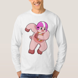 Varkens op Football Sport T-shirt