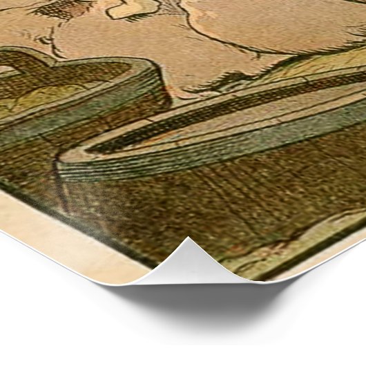 Varkens op het Boerderij Poster (Hoek)