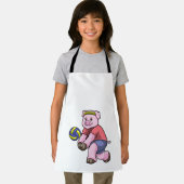 Varkens op sport met volleybal schort (Insitu)