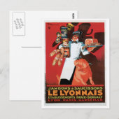 Varkens Pork Ham Le Lyonnais  Food and Art Briefkaart (Voorkant / Achterkant)