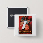 Varkens Pork Ham Le Lyonnais  Food and Art Vierkante Button 5,1 Cm (Voorkant /achterkant)