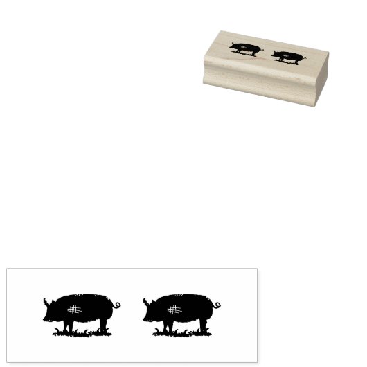 Varkens Rubberstempel (Gestempeld)