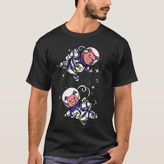 Varkens Ruimte Astronauten T-shirt (Voorkant)