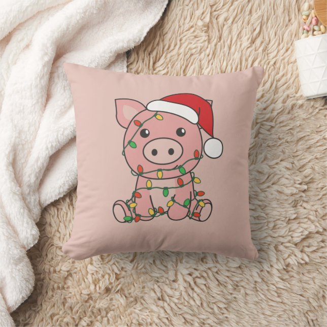 Varkens Sierkussen voor kerstwinterdieren Varkens (Deken)