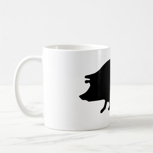 Varkens Silhouet Koffiemok (Links)