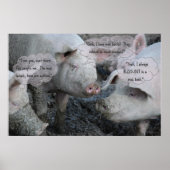  varkens "Spa" Mud Facial & Mud Bath Poster (Voorkant)