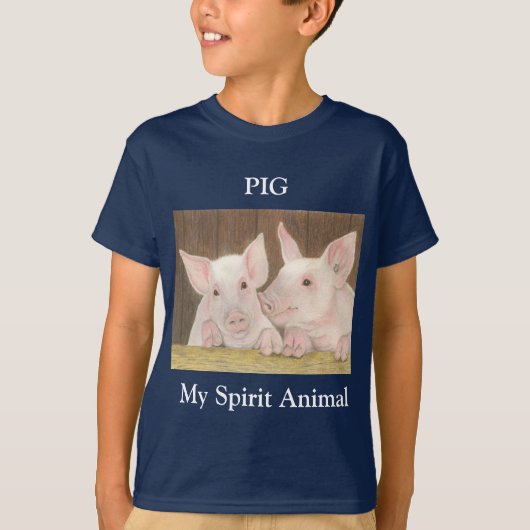 Varkens Spirit Animal T-shirt (Voorkant)