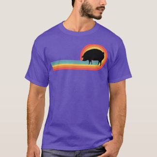 Varkens - Sunset Retro Animal Boerderij Farmer Pig T-shirt