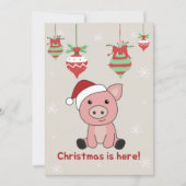 Varkens Vakbaren Vakbaren Feestdagenkaart (Voorkant)