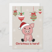 Varkens Vakbaren Vakbaren Feestdagenkaart (Voorkant / Achterkant)