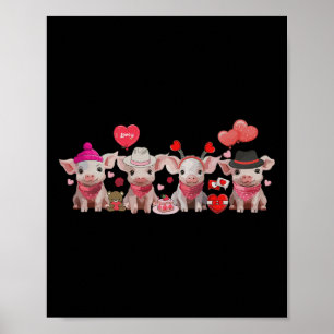 Varkens Valentijnsdag Varken Liefhebber Boerderij Poster