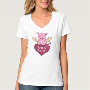 Varkens Valentijnsdag Varkensknuffels en Kusjes T-shirt