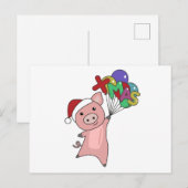 Varkens Varkens Kerstaven Briefkaart (Voorkant / Achterkant)