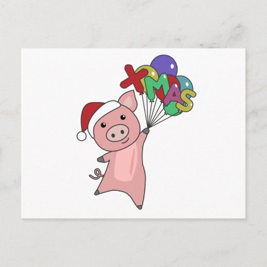Varkens Varkens Kerstaven Briefkaart (Voorkant)