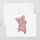 Varkens Varkens Kerstaven Briefkaart (Voorkant / Achterkant)