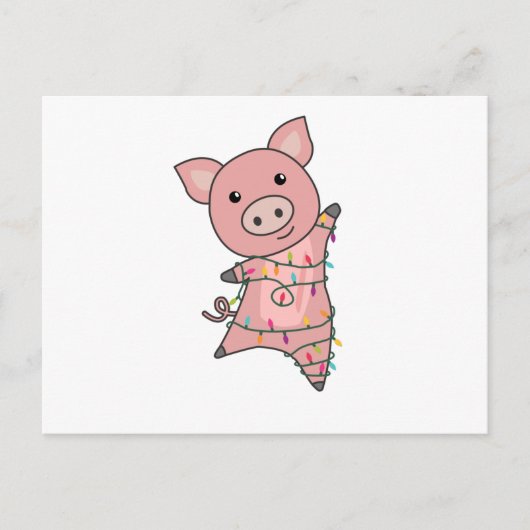 Varkens Varkens Kerstaven Briefkaart (Voorkant)