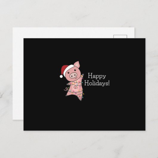 Varkens Varkens Kerstaven Briefkaart (Voorkant / Achterkant)