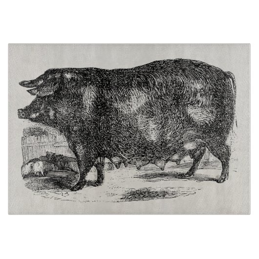 Varkens Varkens Varkens Gepersonaliseerde dieren Snijplank (Voorkant)